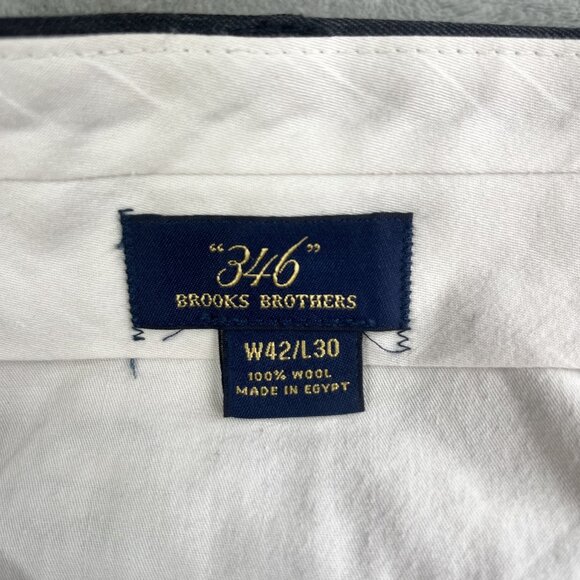 Brooks Brothers 346 Pants Mens 40x28 Wool Dress Pleated Front Classic Fit Office - Picture 3 of 16